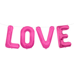 文字バルーン LOVE ピンク フォトアイテム ガーランド フォトプロップス 結婚式 前撮り 海外挙式OK 3枚目の画像