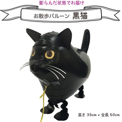 ハロウィン お散歩 バルーン 黒猫 飾り プレゼント パーティー 猫 ネコ 飾り付け 雑貨 インテリア フォト アイテム 3枚目の画像