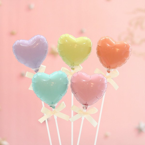 パステル ハート フォトプロップス スティックバルーン 結婚式 誕生日