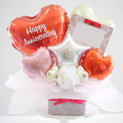 開店祝い　バルーンギフト　周年祝い　結婚祝い　誕生日プレゼント バルーンギフト レッド ピンク 誕生日プレゼント 結婚記念日 結婚祝い