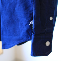 コットンクロスインディゴ染ダブルフラップポケットシャツ 3枚目の画像