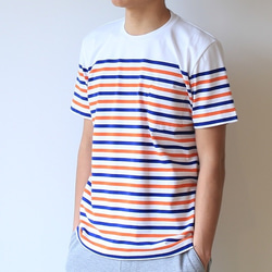 【メンズ】border short-sleeve shirts〔SOT15〕 1枚目の画像