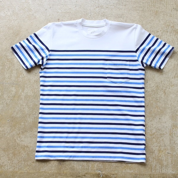 【メンズ】border short-sleeve shirts〔SOT15〕 6枚目の画像