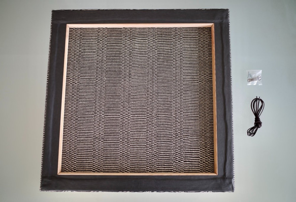 手織り ファブリックパネル 二重織 ミニボーダー NIMS211113 5枚目の画像