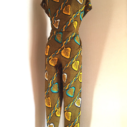 オールインワン(裾スリム)アフリカ 布 3枚目の画像