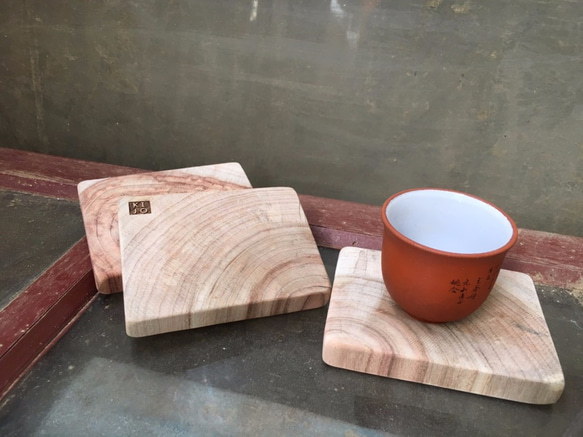 [木城工坊] 原木木作/ 樟木/ 杯墊 /隔熱墊 -基本款 兩個 第1張的照片