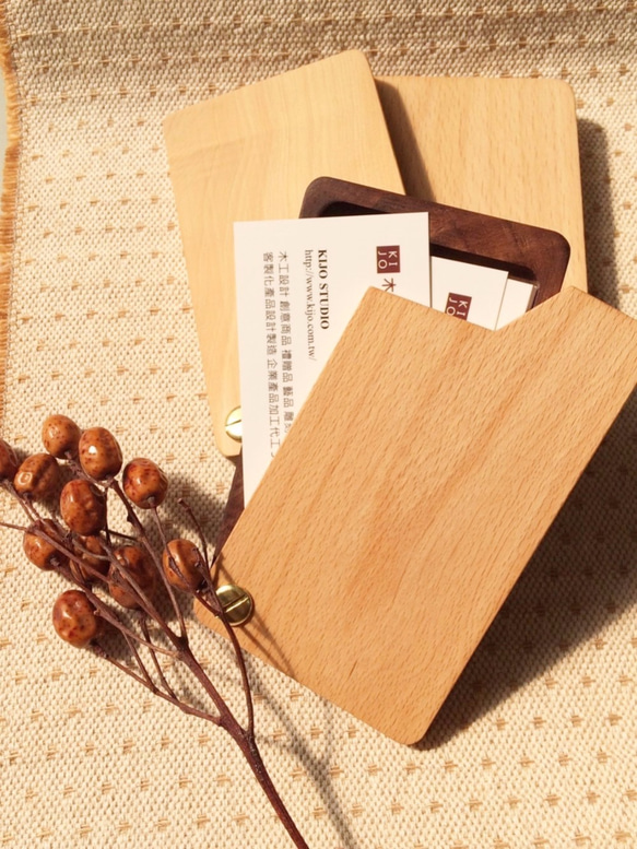 [木城工坊] 原木木作名片盒 - 設計款 第4張的照片