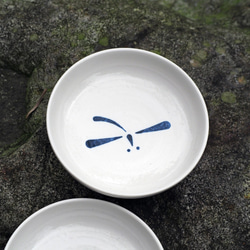 小さな丸い皿シリーズ - ソースの小さい皿、デザート皿、小青と白の磁器Caidie 6枚目の画像