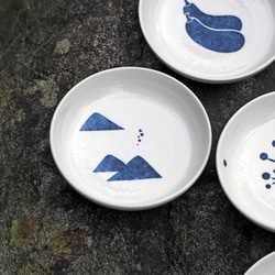 小さな丸い皿シリーズ - ソースの小さい皿、デザート皿、小青と白の磁器Caidie 9枚目の画像