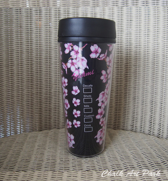 【イニシャル&名前】タンブラー_桜（和シリーズ）500mL　※2個セット商品です。 1枚目の画像