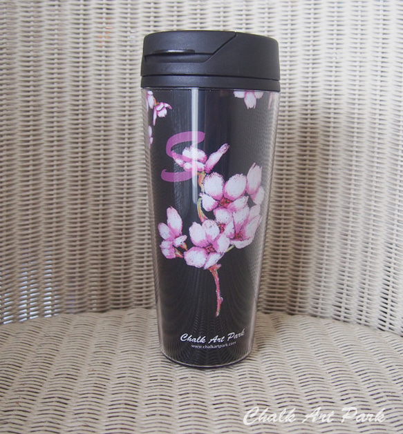 【イニシャル&名前】タンブラー_桜（和シリーズ）500mL　※2個セット商品です。 2枚目の画像