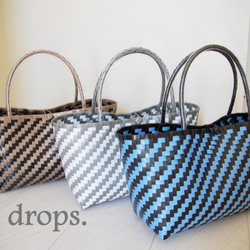 ななめ編みトリオ～プラカゴ（Sサイズ）～ かごバッグ drops. 通販
