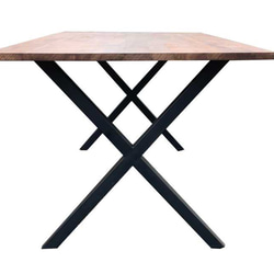 STYLISH TABLE「ブラックウォールナット」for family,business 一枚板の横剥ぎ天板/組立て式 7枚目の画像