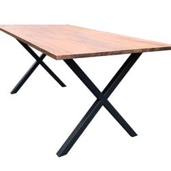 STYLISH TABLE「ブラックウォールナット」for family,business 一枚板の横剥ぎ天板/組立て式 8枚目の画像