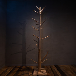 コートハンガー　MORITO 北欧　ナチュラルデザイン　本物のヒノキの枝を使用　アパレル　店舗什器　キャスター付き 2枚目の画像