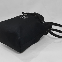 限られた色ミニマルキャンバスバケットバッグ - 波の花バッグ/斜めのバックパック/斜めバッグ/パスポートバッグ/パッケージビーム 8枚目の画像