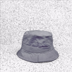 極簡約純棉雙面手工平頂漁夫帽 - 灰色 第1張的照片