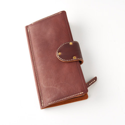 レザーBOOK型長財布/Color:Brown 2枚目の画像