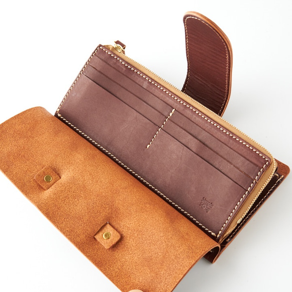 レザーBOOK型長財布/Color:Brown 5枚目の画像