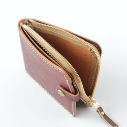 うす型2つ折りレザー財布/Color:Brown 4枚目の画像