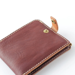 うす型2つ折りレザー財布/Color:Brown 5枚目の画像