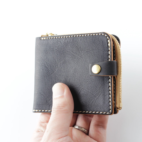 うす型2つ折りレザー財布/Color:Brown 8枚目の画像