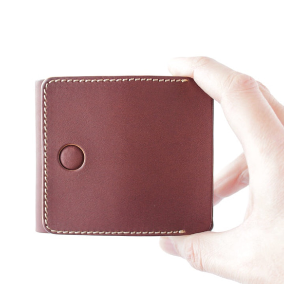 外付コインポケットレザー2つ折り財布/Color:Black 10枚目の画像