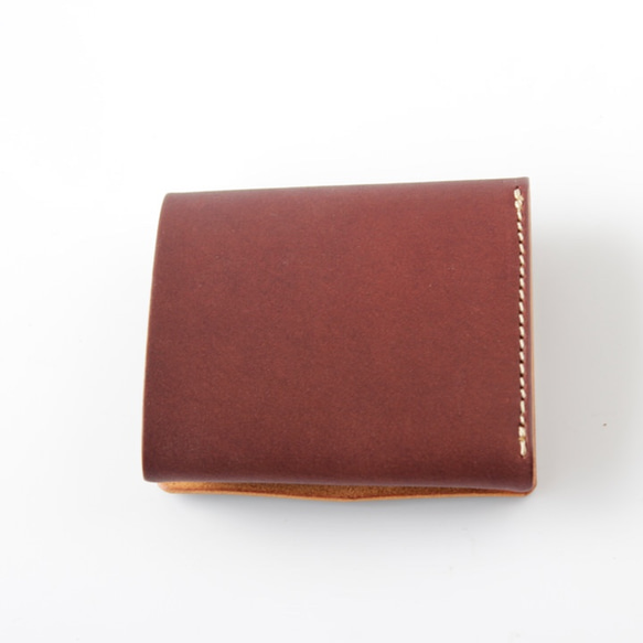 小さめ3つ折りレザー財布/Color:Brown 3枚目の画像