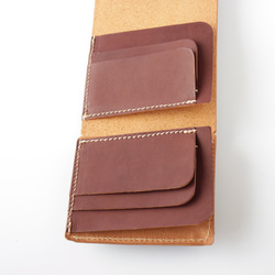 小さめ3つ折りレザー財布/Color:Brown 7枚目の画像