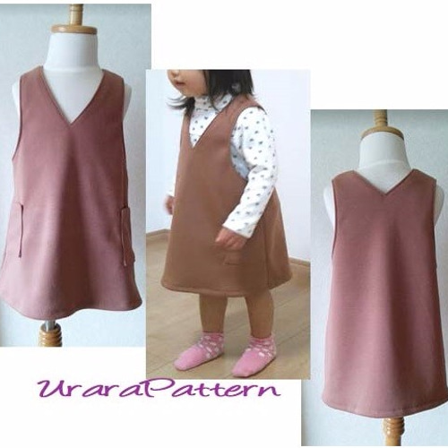 ハンドメイド キッズジャンパースカート 120㎝ ベビー＆キッズ｜25way