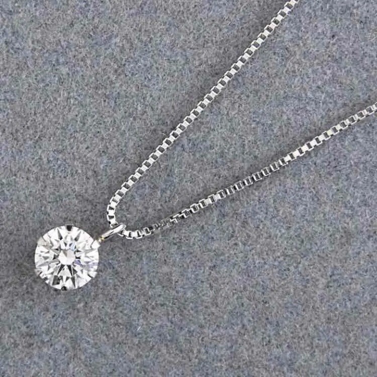 【Dカラー】一粒ダイヤモンドネックレス 0.2ct プラチナ D VVS1 3excellent h&c 100,000円