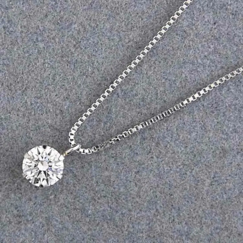 Dカラー】一粒ダイヤモンドネックレス 0.5ct プラチナ D VVS1 