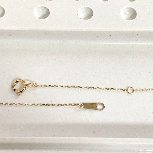 K18YG一粒ダイヤネックレス 0.1ct イエローゴールド 小粒 華奢 18K