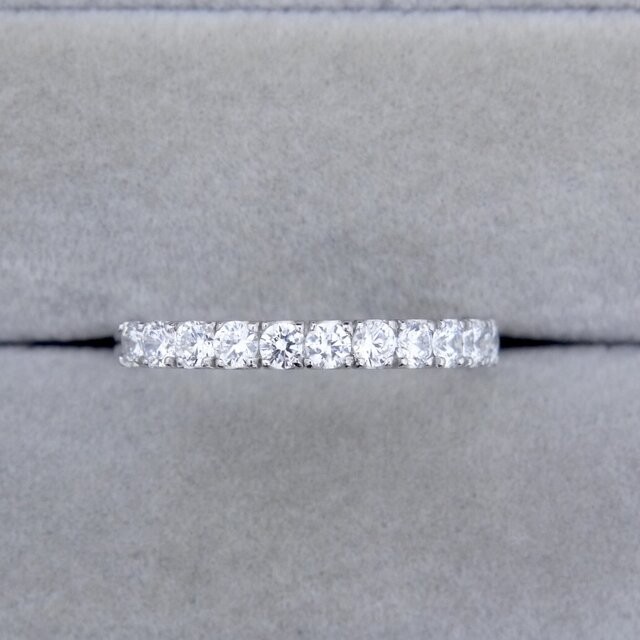 【受注生産】Pt ダイヤモンド リング 0.5ct ハーフエタニティ プラチナ pt900 指輪