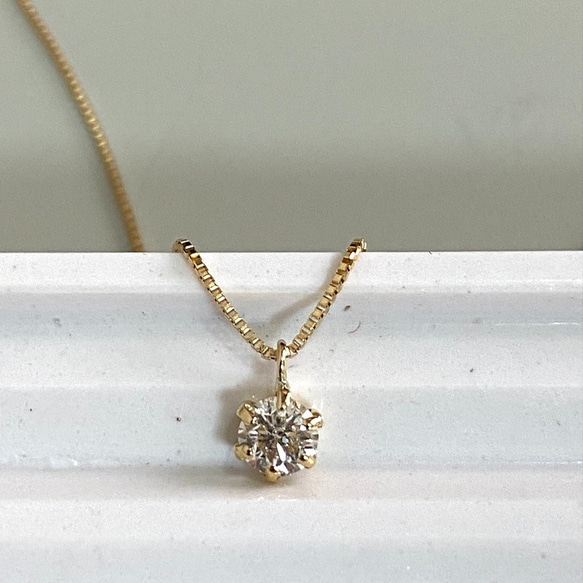 受注生産】K18YGダイヤモンドネックレス 0.2ct 18金イエローゴールド 