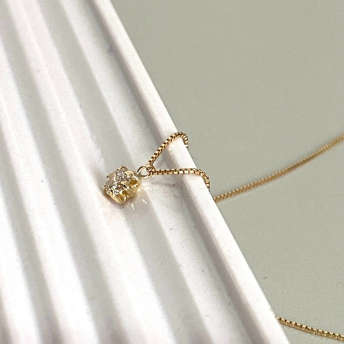 受注生産】K18YGダイヤモンドネックレス 0.2ct 18金イエロー