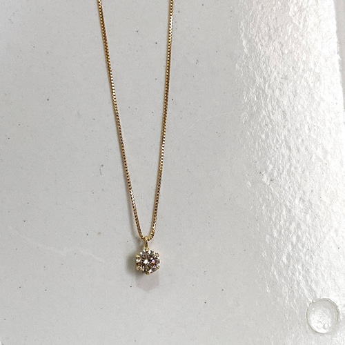 受注生産】K18YGダイヤモンドネックレス 0.3ct 18金イエローゴールド 