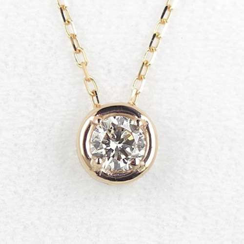 受注生産】一粒ダイヤネックレス K18YG、K18PG、プラチナ 0.08ct 受注生産】一粒ダイヤネックレス K18YG、K18PG、プラチナ 0.08ct