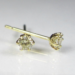 【受注生産】一粒ダイヤモンドピアス 0.1/0.1ct 計0.2ct K18YG/K18PG/プラチナ スタッドピアス 1枚目の画像