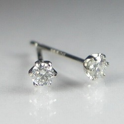 【受注生産】一粒ダイヤモンドピアス 0.1/0.1ct 計0.2ct K18YG/K18PG/プラチナ スタッドピアス 3枚目の画像