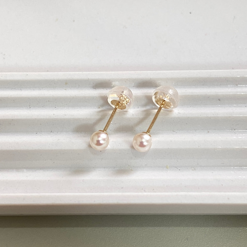 K10YG一粒パール ピアス 3.5-4ミリ あこや真珠 10金 ベビーパール 本真珠】K10ベビーパール ピアス 3.5-4ミリ アコヤ真珠 K10YG