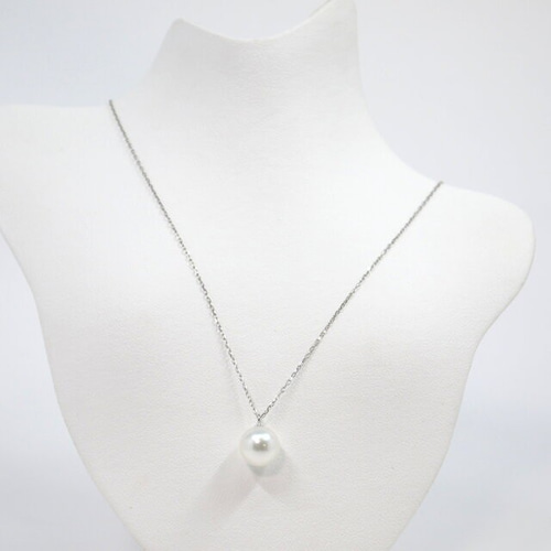 真珠ペンダントネックレス プラチナ800 純プラチナ PT999 幅約0.8mm 約50cm ベネチアン チェーン