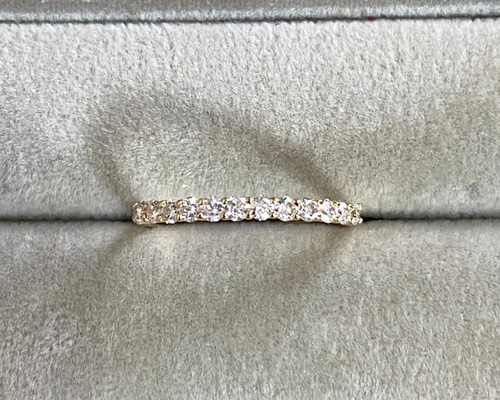 K18YG ハーフエタニティ　天然ダイヤモンド0.30ct リング　指輪 a19d423858598119c5c63233fdf69a