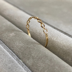 [定制] K18YG賤金屬戒指，扭紋設計，黃金 第2張的照片