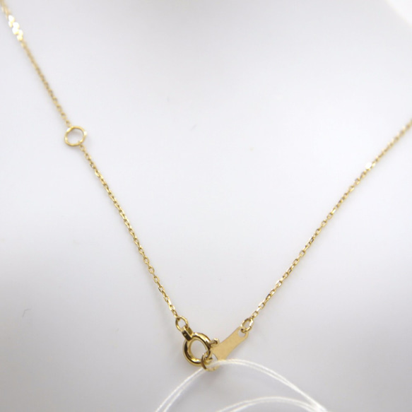 【受注生産】可愛いスマイルデザインのダイヤモンドネックレス☆ K18ダイヤ ネックレス 0.15ct 4枚目の画像
