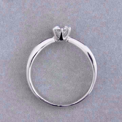 一粒ダイヤの指輪 0.3ct プラチナ V字 婚約指輪 トップグレードのダイヤで作成プラン 4枚目の画像