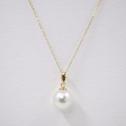 【珍珠】K18YG單顆珍珠項鍊7-7.5/7.5-8/8-8.5/8.5-9mm Akoya pearl untoned 第3張的照片