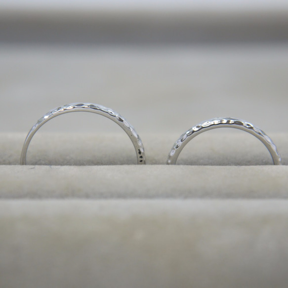 【結婚指輪】シンプルなデザインのペアリング☆プラチナ 地金 リング☆マリッジリング 4枚目の画像