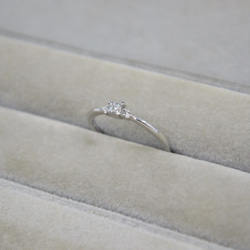 【受注生産】プラチナ ダイヤ リング 0.15ct エメラルドカット PT pt900 ダイヤモンド 指輪 3枚目の画像