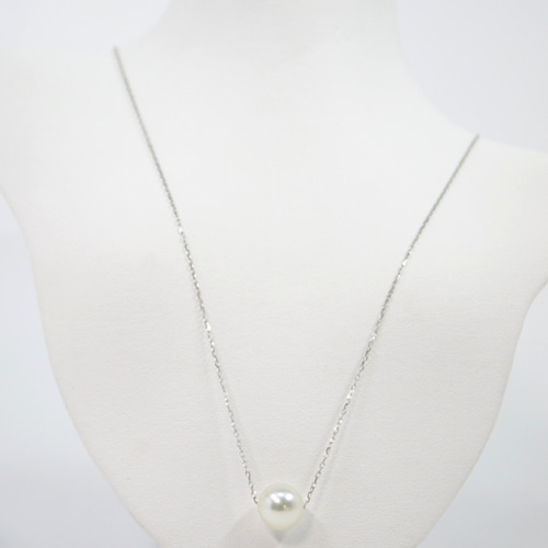 アコヤ本真珠WGネックレス あこや本真珠 パール スルーネックレス 8.0-8.5mm K18WG/K18/K18PG